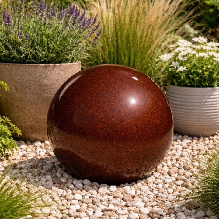 Keramik Kugel 30 cm Gartenkugel Dekokugel Gartenfigur Dekoration aus frostfester, witterungsbeständi