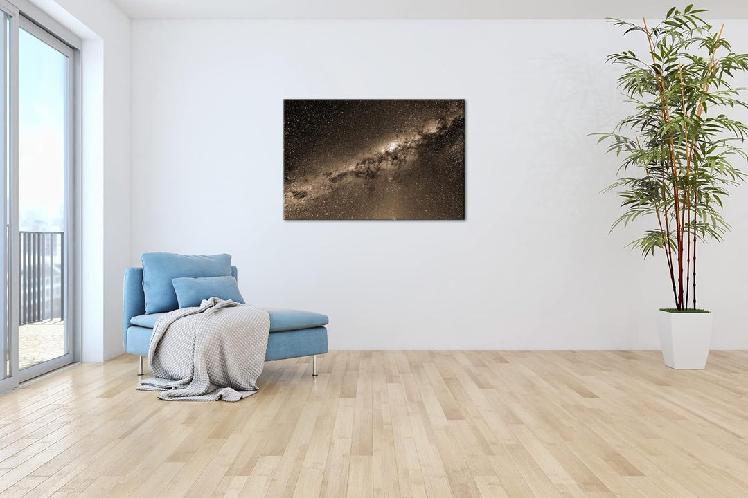 deyoli eine Flut aus Sternen Effekt: Sepia, Format: 80x60 als Leinwandbild, Motiv fertig gerahmt auf