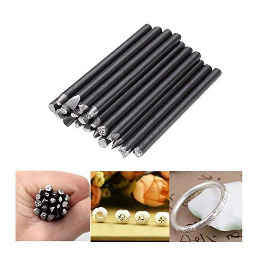GOZAR 20 Stücke Assorted Punches Für Schmuck Blume Stempel Stempel Stamp Stanzwerkzeuge