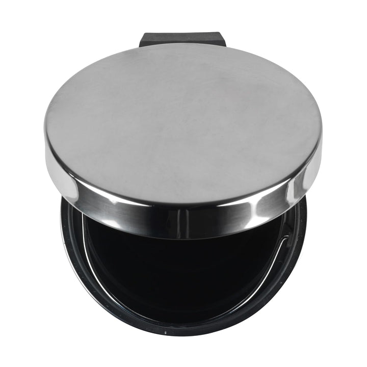 Beldray LA038098SS Badezimmer-Fusspedal-Mülleimer - Kleiner runder Edelstahl-Hygienemülleimer für Sc