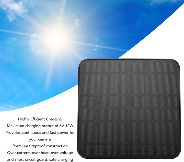 Solarpanel für Überwachungskamera, 12 W Magnetisches Solarpanel Ladegerät für Pro 3/Pro 4/Pro 5S/Ult