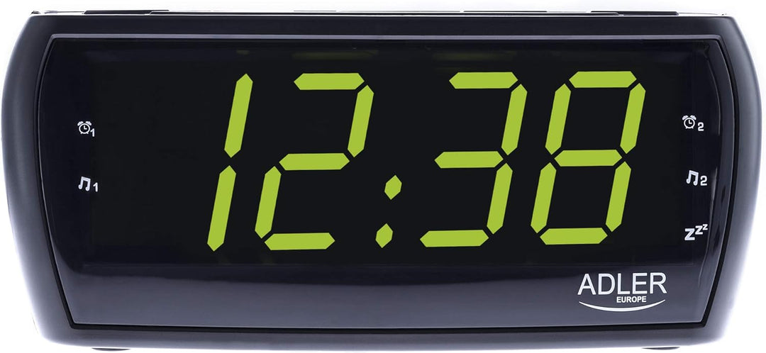 Radiowecker Uhrenradio Uhr Wecker AM/FM Radio Helligkeitsregler mit extra grossem Display Single, Si