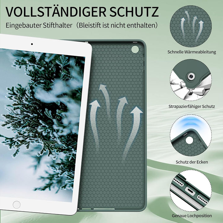 Hülle mit Tastatur für iPad 9. / 8. / 7. Generation 10,2 Zoll 2021/2020/2019, Bluetooth Magnetisch Q