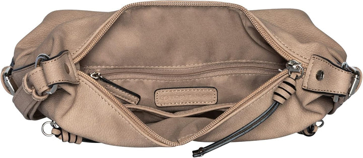 TOM TAILOR bags Caia Damen Umhängetasche Crossbody Bag 26x12x12 Taupe, 26x12x12 Taupe