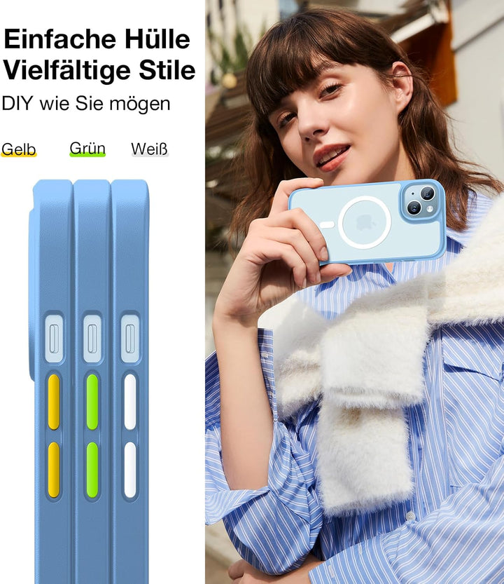 TORRAS Guardian-Mag für iPhone 15 Hülle für MagSafe (Zertifizierte Magnetkraft und Schutzkraft) Hüll