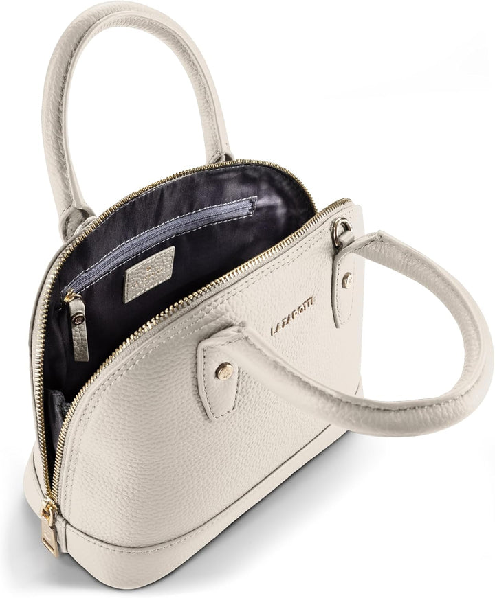Lazarotti Bologna Leder Handtasche Damen | mit Henkel & abnehmbaren Tragegurt | mittelgrosse Henkelt