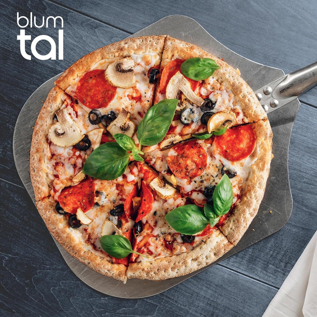 Blumtal Pizzaschieber mit grosser Fläche und abnehmbaren Griff - 30,5cm x 30,5cm Pizzaschaufel Alumi