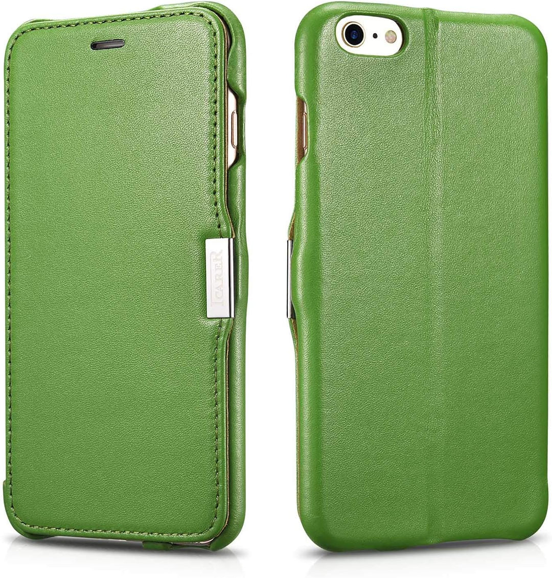 ICARER Hülle passend für Apple iPhone 6S Plus und iPhone 6 Plus (5,5 Zoll), Handyhülle mit echtem Le