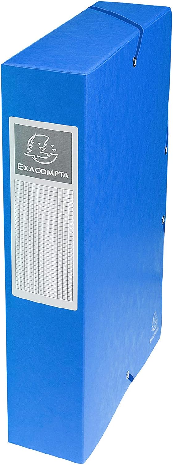 Exacompta 50602E 8er Pack Premium Sammelboxen Aufgebaut mit Gummizug 60 mm breit aus extra starkem C