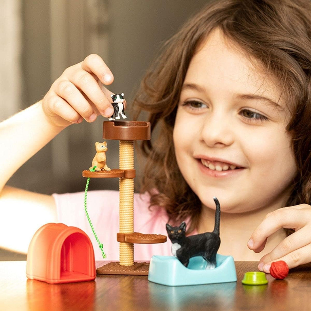 schleich 42501 Spielspass für niedliche Katzen, für Kinder ab 3+ Jahren, FARM WORLD - Spielset Singl