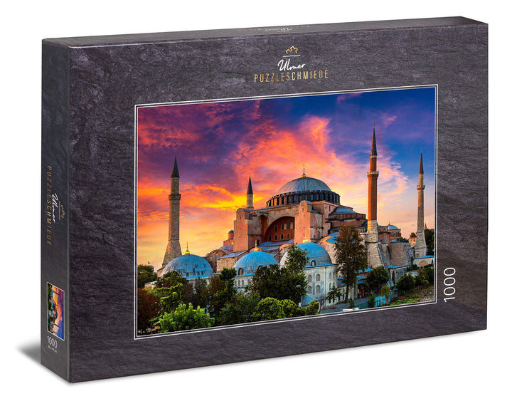Ulmer Puzzleschmiede - Puzzle Istanbul - klassisches 1000 Teile Puzzle - Puzzlemotiv der Hagia Sophi