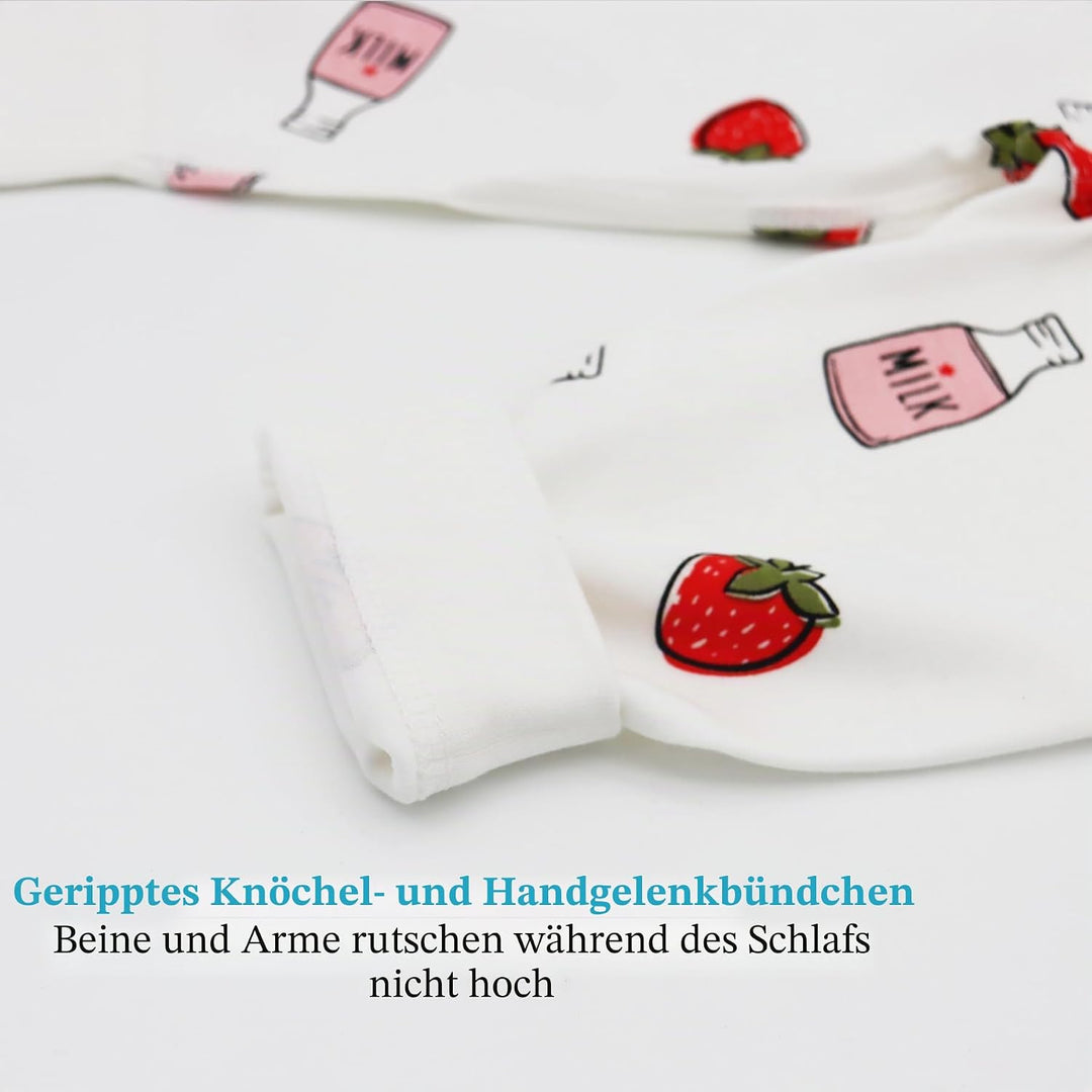 100% Baumwolle Baby Kinder Schlafanzüge Jungen Mädchen Pyjamas Set Langarm Nachtwäsche 1-2 Jahre Erd