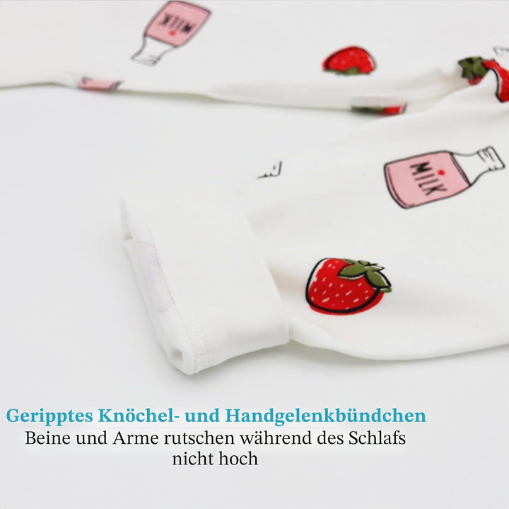 100% Baumwolle Baby Kinder Schlafanzüge Jungen Mädchen Pyjamas Set Langarm Nachtwäsche 1-2 Jahre Erd