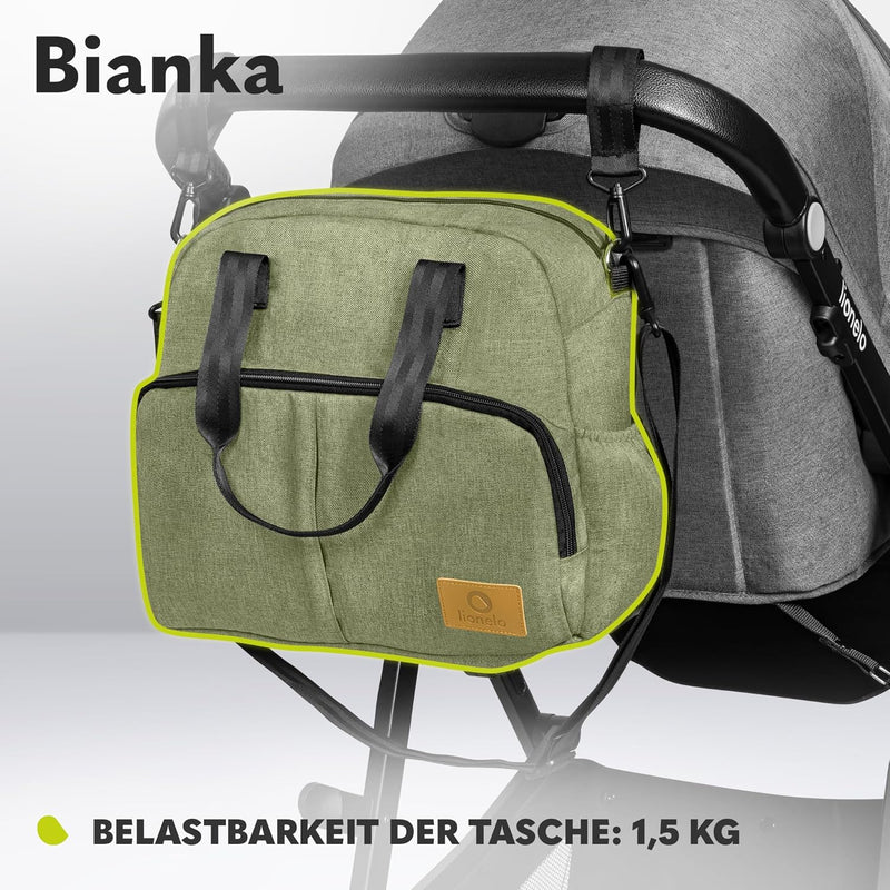 LIONELO BIANKA Kinderwagen 3 in 1 bis 22 kg Babywanne Autositz Zusammenlegbar, Reise-System, Einstel