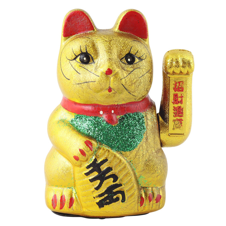 Superfreak Glückskatze - Maneki-Neko - Winkekatze aus Keramik - 17 cm - Gold, 17 cm