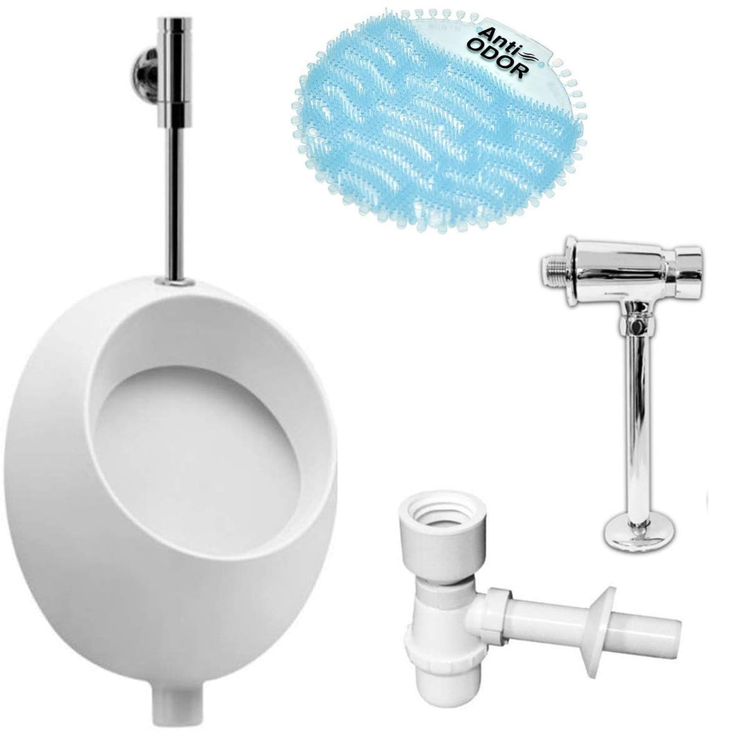 VBChome Urinal Keramik Zulauf Oben Weiss Modern Hochwertig Pinkelbecken senkrecht Pissoir Spülventil