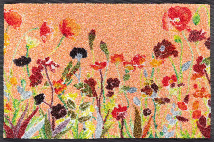 wash+dry Fussmatte, Wildflowers 40x60 cm, innen und aussen, waschbar 40x60 cm Braun, 40x60 cm Braun