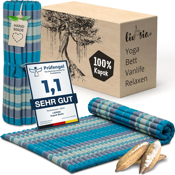 livasia Rollmatte Rollmatratze L-200x110x4,5cm, Gästebett Gästematratze 1 Person, Reisebett Kofferra