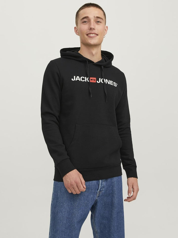 JACK & JONES Herren Hoodie Pullover mit Kapuze Sweatshirt Kapuzenpullover für Männer aus Baumwolle m
