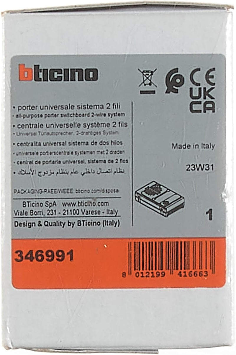 BTICINO, Türsprechanlagen-Einbaulautsprecher für Audio-Sprechanlagen mit der 2-Draht Technik, 346991