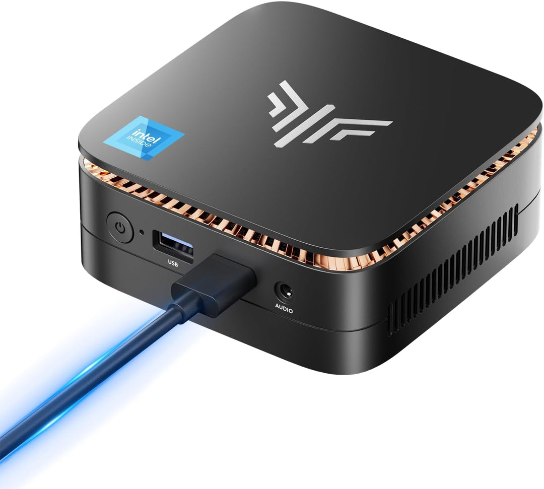 NiPoGi E1 Mini PC Ιntel Alder Lake-Ν N97(bis 3,6 GHz) 16GB DDR4 512GB SSD, Mini Computer/Gigabit Eth