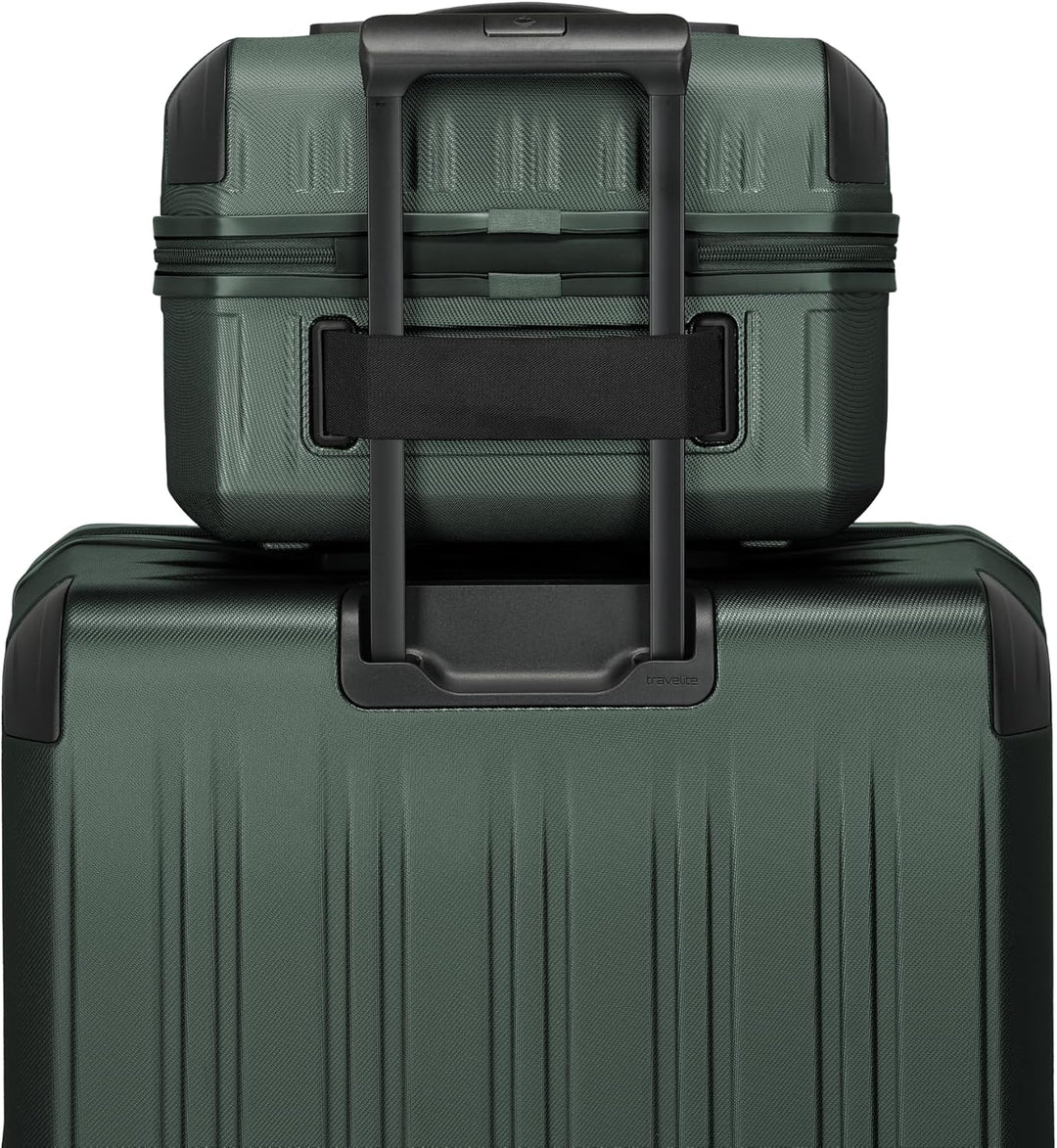 travelite Beautycase DYNAMIIC, Kosmetikkoffer Hartschale, 38 cm, 20 Liter Green, Green
