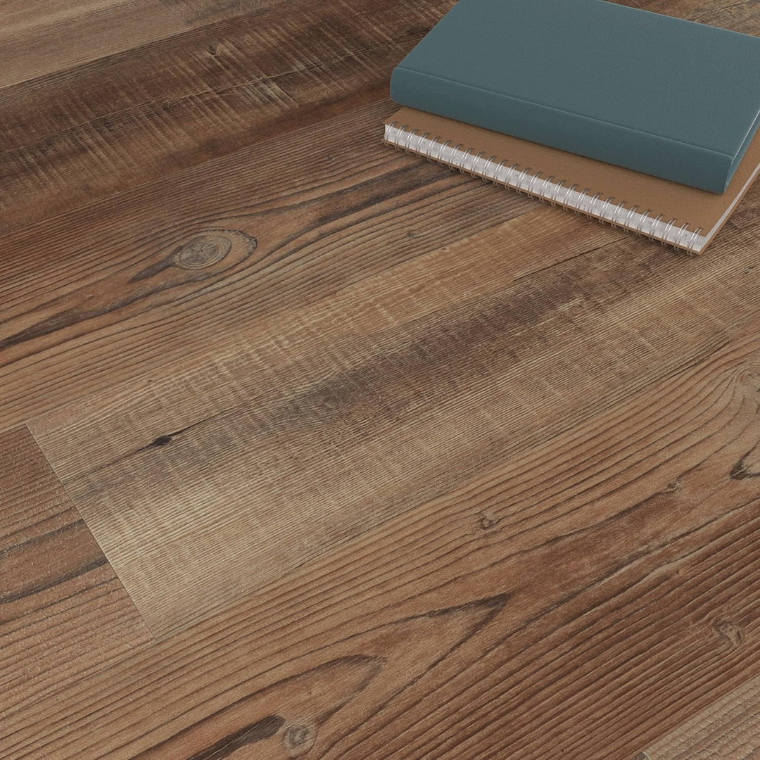 ARTENS - PVC Bodenbelag ROBESA - Selbstklebende Vinyl-Dielen - Vinylboden - Holz-Effekt - Dunkelbrau
