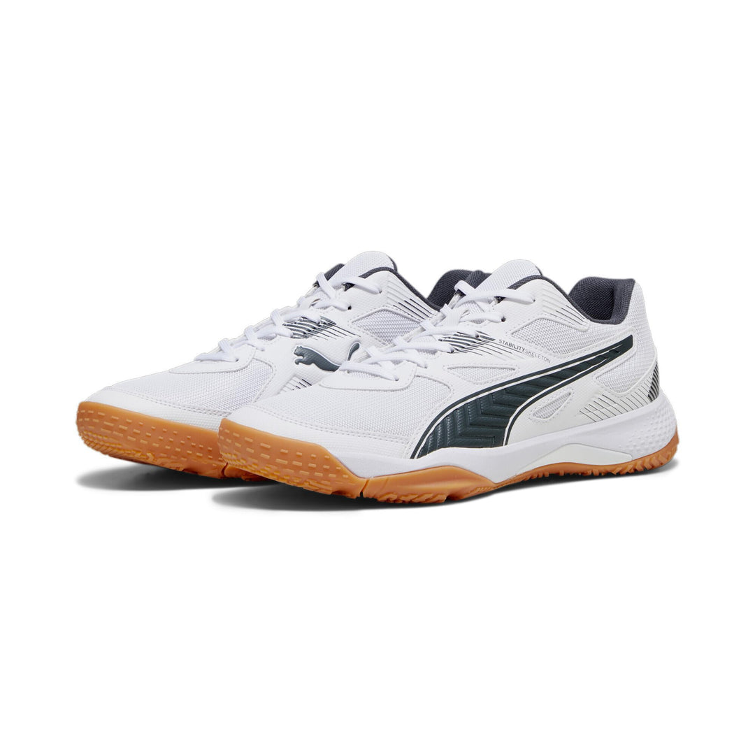 PUMA Herren Solarflash Ii Indoor Court Shoe 46 EU Puma White Shadow Gray Gum, 46 EU Puma White Shado