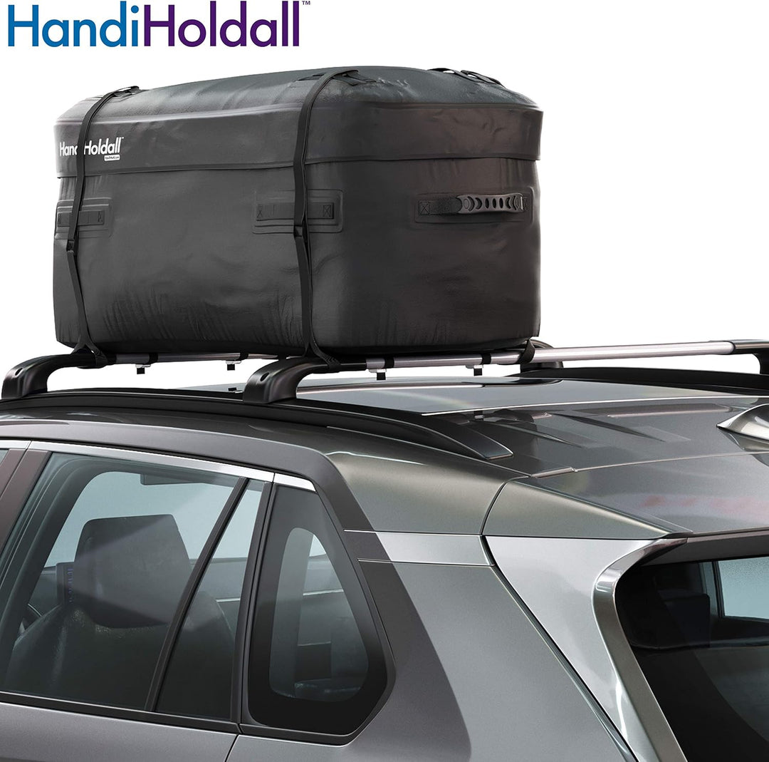 HandiWorld – wasserdichte Dachtasche/Dachbox (schwarz), 175 Liter – grosse Cargotasche – Stabiler Fa