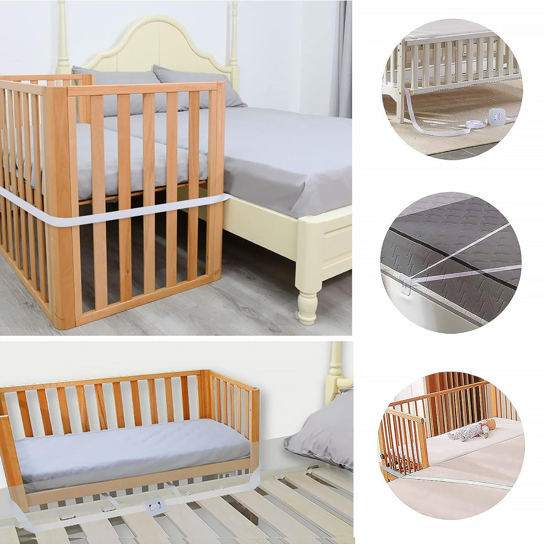 Vegena Gurt für Babybett - Befestigung Beistellbett Boxspringbett 8m, Beistellbett Befestigung für B