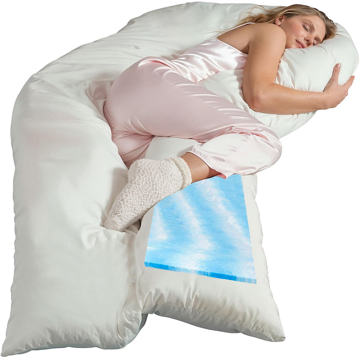 Traumreiter Seitenschläferkissen Visco XXL Hybrid Wendekissen 1cm Memory Foam Körperunterstützung. S