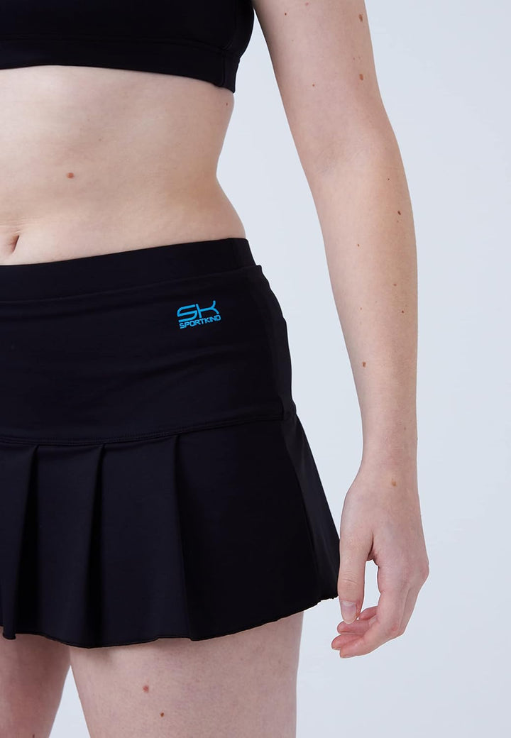Sportkind Mädchen &amp; Damen Tennis, Hockey, Golf Faltenrock mit Innenhose, atmungsaktiver Skort, UV-Sc