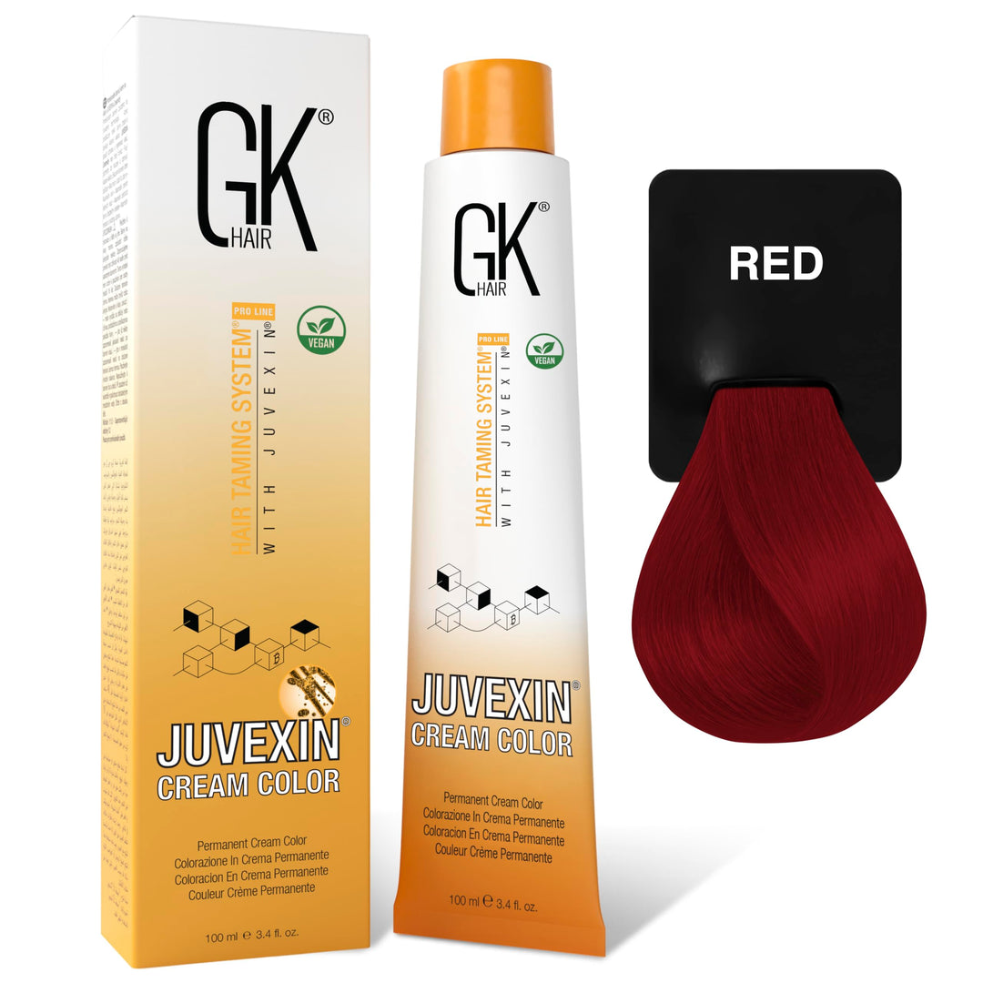 GK Hair Color Haarfarbe Creme 100ml / 3,4 Fl Oz – Pflegende Semi-Permanente Haarfarbe für Glattes, G