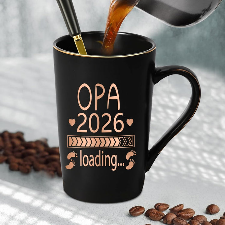 Opa Tasse 2026 Loading, Du Wirst Opa Kaffeetasse, Geschenk für Werdende Grosseltern zu Weihnachten,