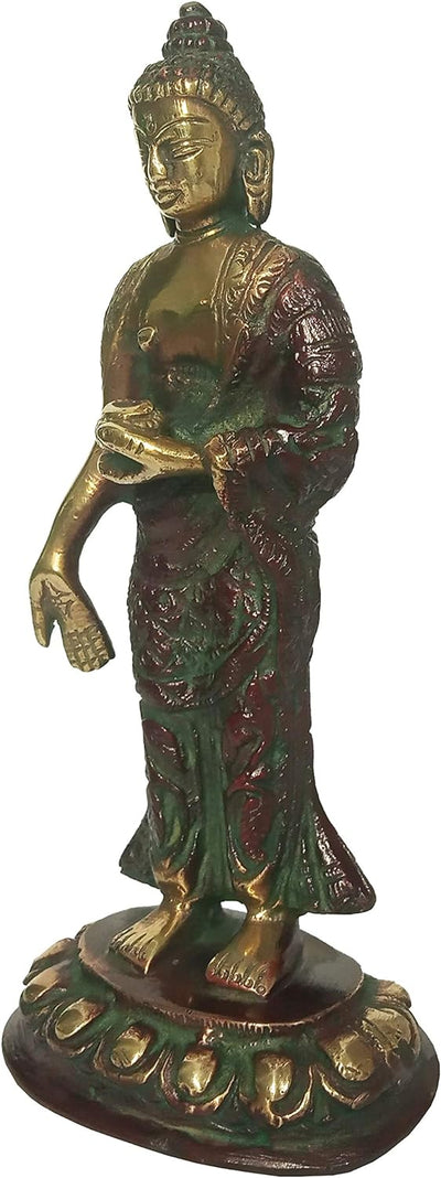 Purpledip Brass Idol 12159 Sammlerstück-Statue, stehend, Rotgold-Finish