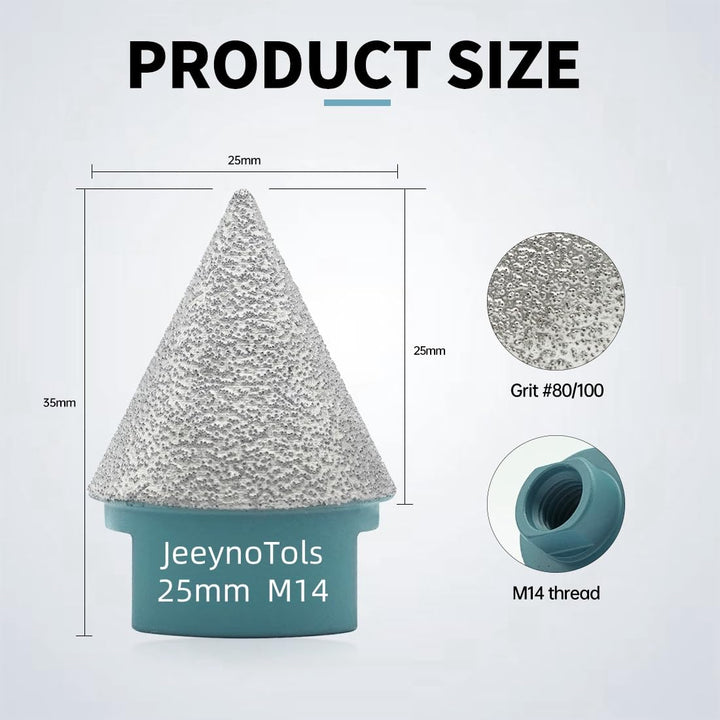 Diamant Fasenbohrer 25mm - Senker-Bohrer zum Vergrössern Formen von vorhandenen Löchern in Granit, M