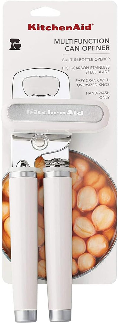 KitchenAid KE199OHWHA Klassisch Multifunktionaler Dosenöffner/Flaschenöffner, Edelstahl, weiss Einhe