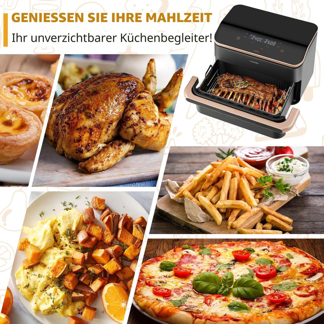 3 Stück Silikonform HeissLuftfritteuse Zubehör für Cosori Twinfry 10L,Silikonform Airfryer für Cosor