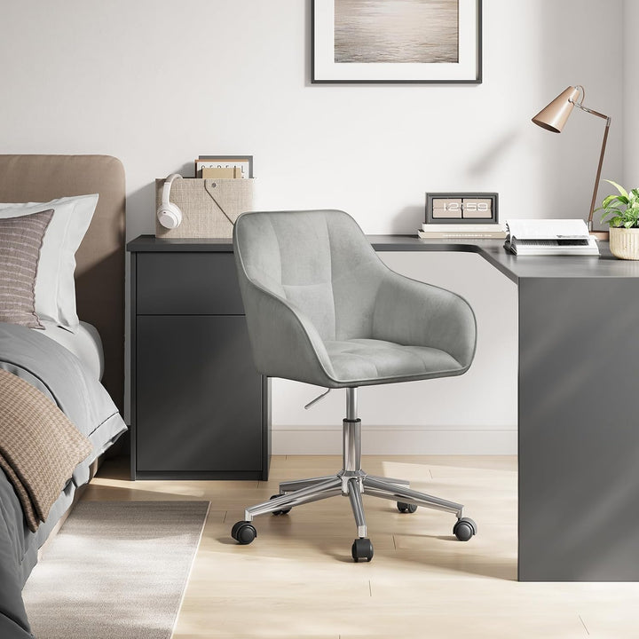 WOLTU Homeoffice Stuhl, Schreibtischstuhl, Drehstuhl, Schminkstuhl, höhenverstellbar, bis 150 kg bel