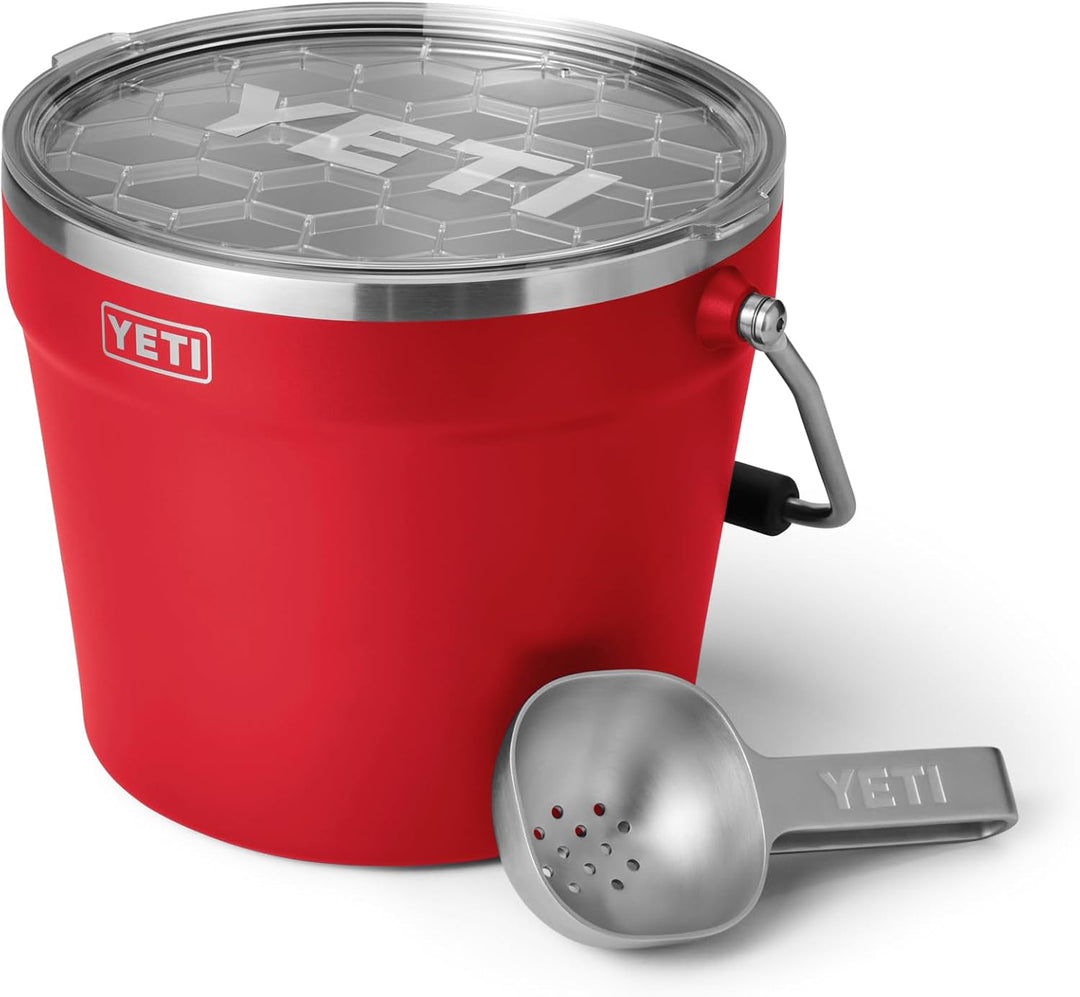 YETI Coolers Beverage Bucket Camping Rescue Red, Rescue Red