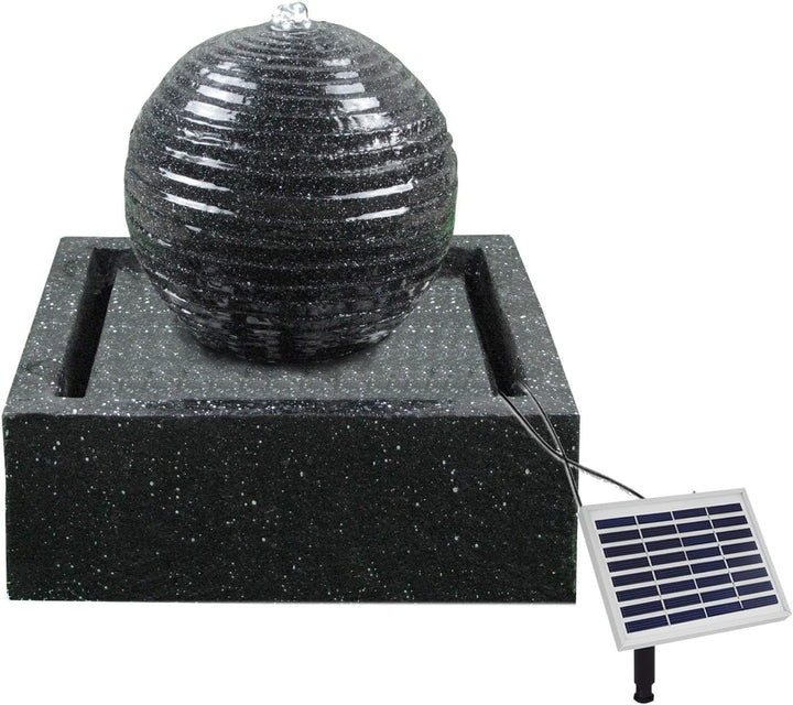 Gartenbrunnen Solarbrunnen Brunnen Vogelbad Wasserfall, Gartendeko mit Pumpe, Wasserspiel für Garten