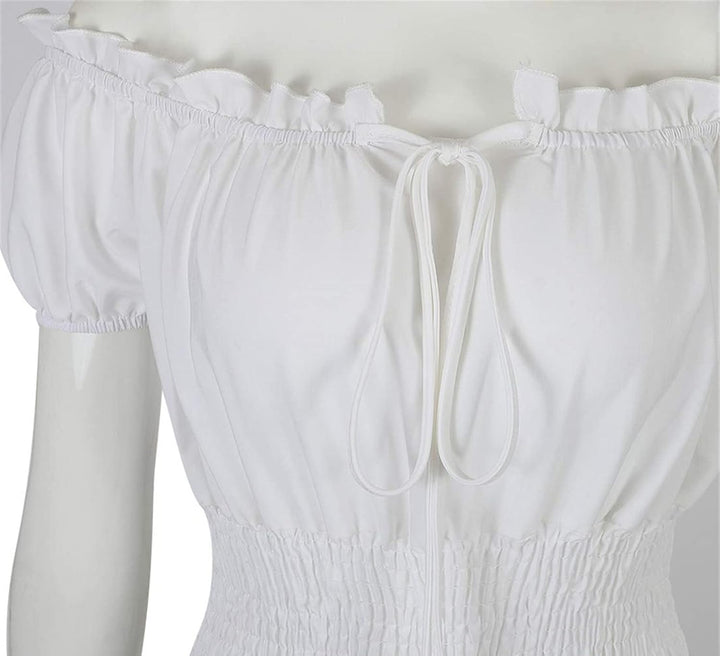 GOLDSTITCH Renaissance-Kleid für Damen, Pirat XXL Weiss/Opulenter Garten, XXL Weiss/Opulenter Garten