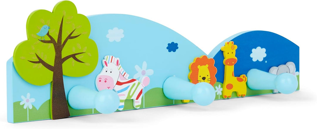Mousehouse Gifts Kinder Wandhaken Kleiderhaken Sarari Dschungel Tier für Kinderzimmer Jungen oder Mä