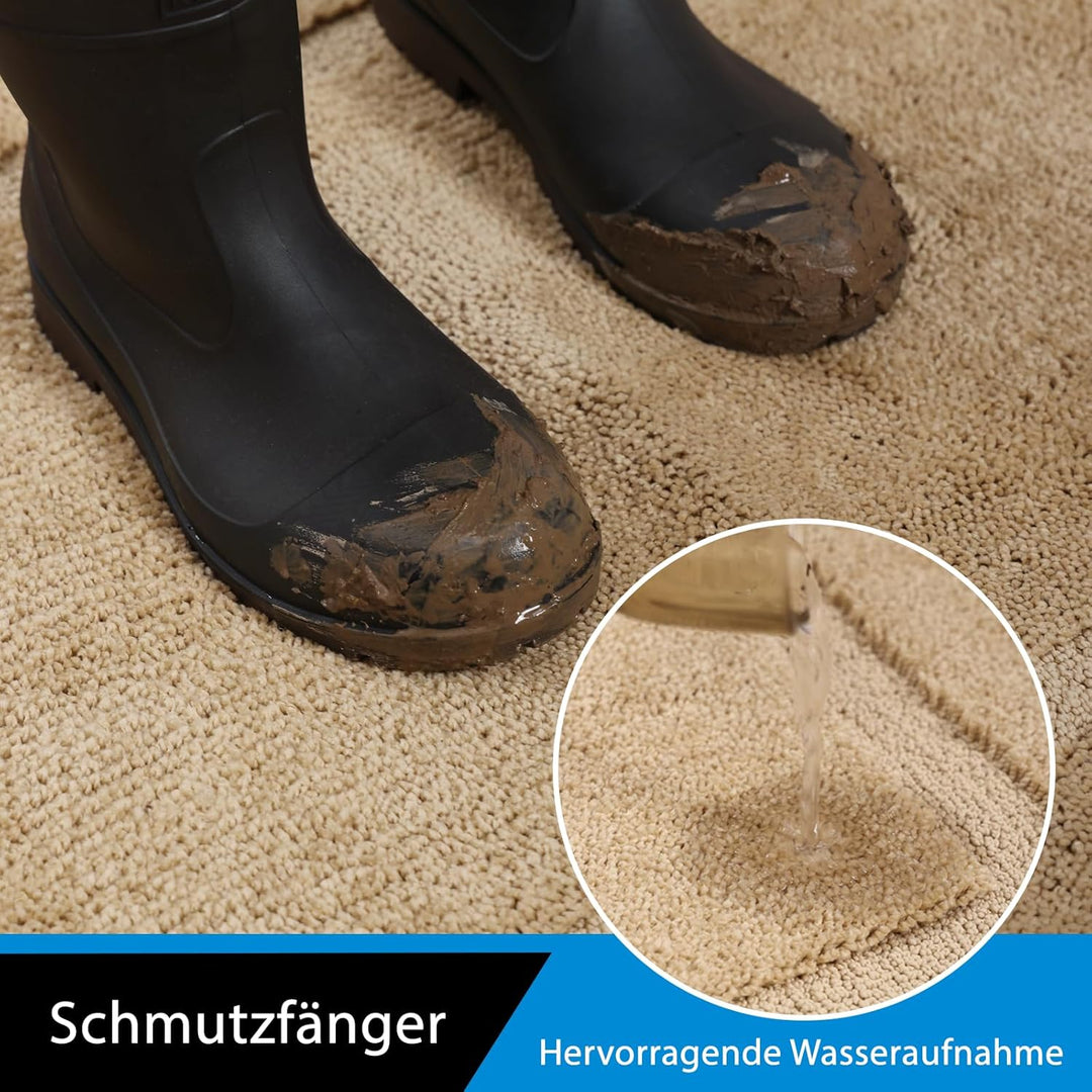 Oiilores Fussmatte 80x120 cm Innen, rutschfeste Schmutzfangmatte, Maschinenwaschbare Sauberlaufmatte