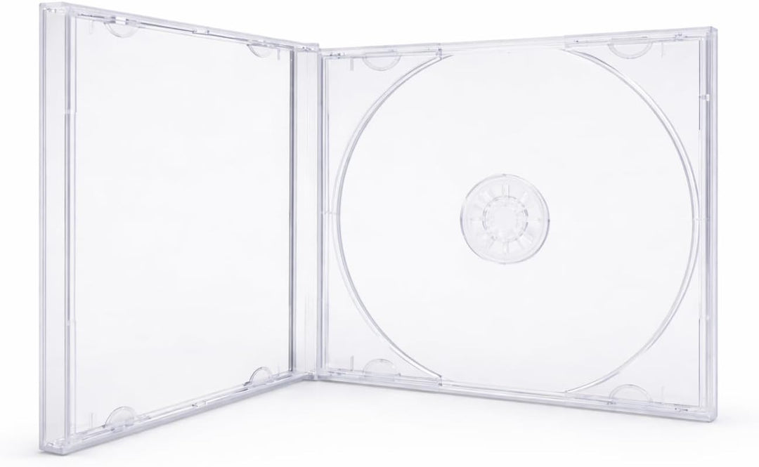 Transparente CD-/DVD-Hüllen (10,4 mm) für jeweils 1 CD/DVD (10er-Packung) von Dragon Trading®