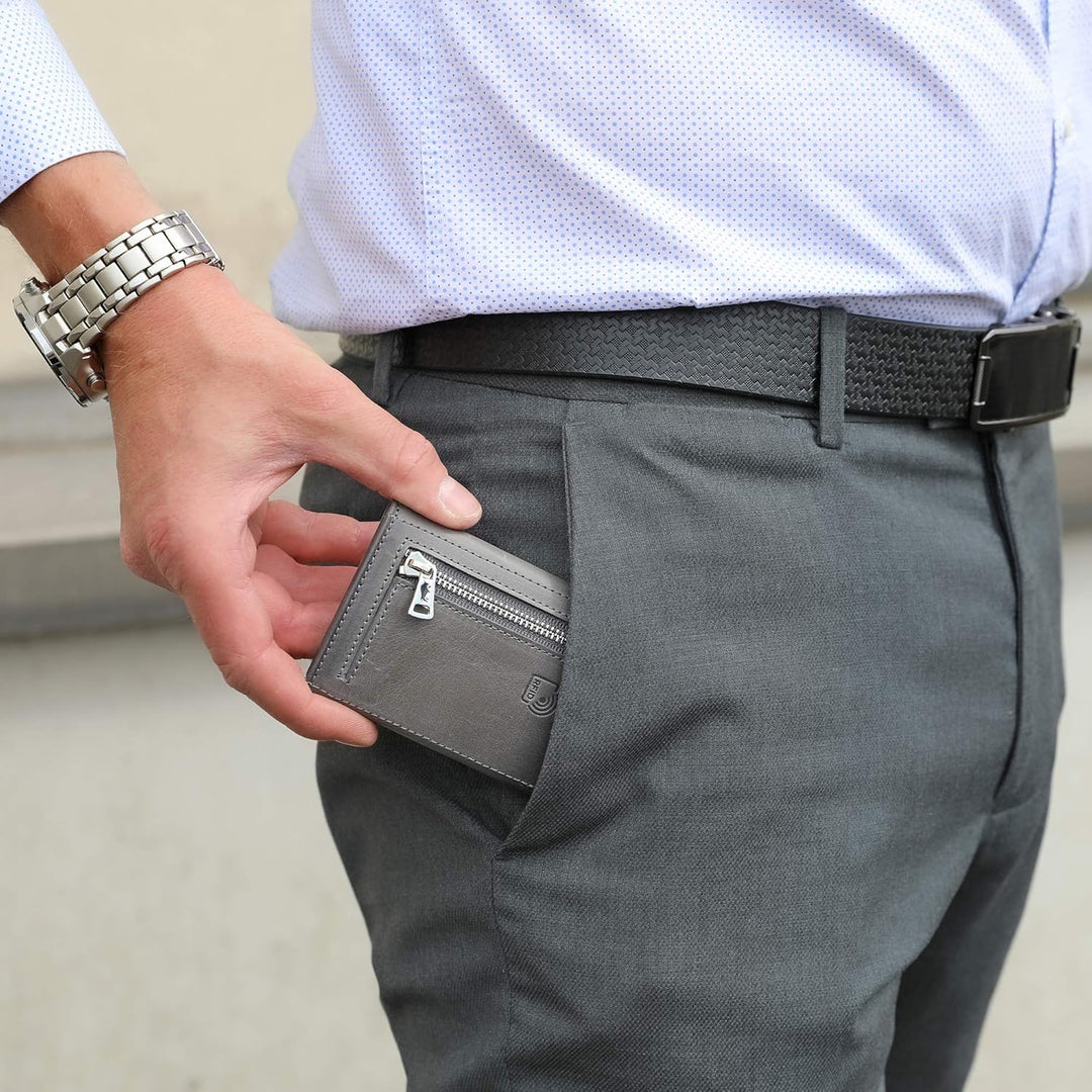 NEU: SOLO PELLE® Slim Wallet mit Münzfach [12 Karten] Slimwallet Riga [RFID-Schutz] Kartenetui mit M