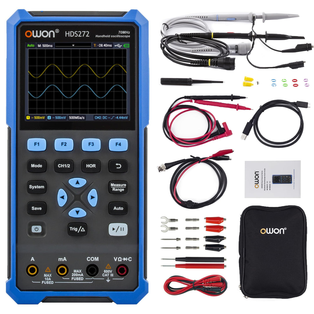 HDS272 Handheld-Digital-Oszilloskop 70MHz Bandbreite 3,5 Zoll LCD mit einstellbarer Helligkeit 2 in