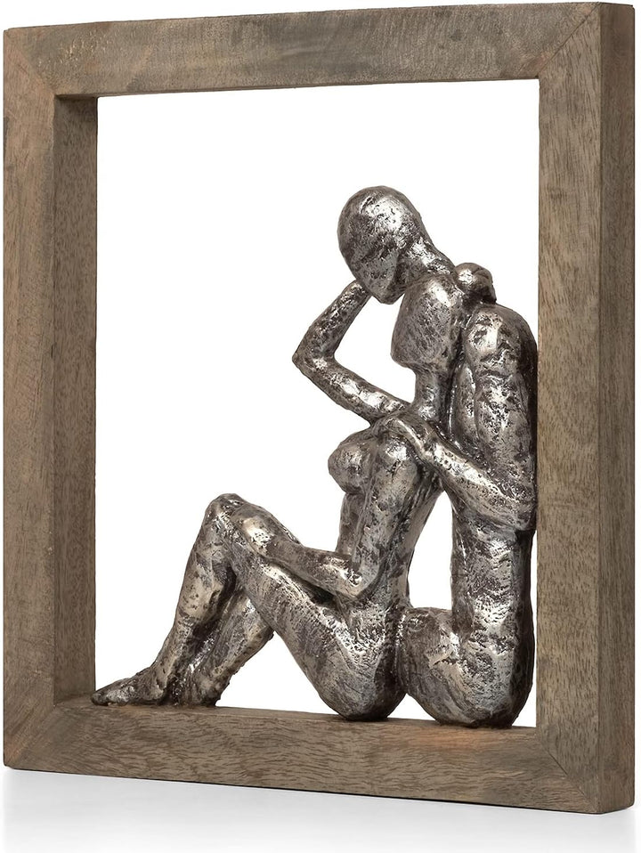 Moritz Skulptur Liebespaar im Bilderrahmen I 27 x 29 x 3 cm I verliebtes Paar I Pärchen I Geschenkid