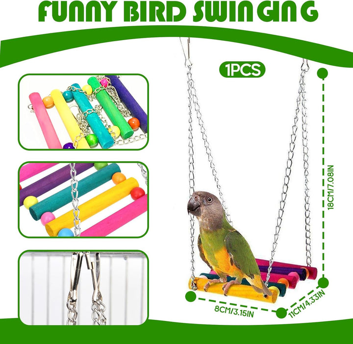 13 Stück Vogelspielzeug für Sittiche, Wellensittich Spielzeug, Vogelkäfig, Vogel Spielzeug, Vogelkäf
