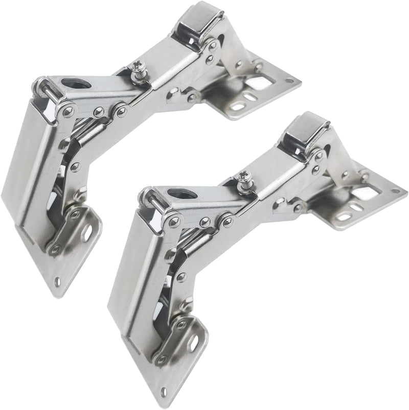 Qrity 4 Stück Scharniere 170° Möbelscharnier Soft Close Türscharniere Hydraulische Sanftes Schliesse